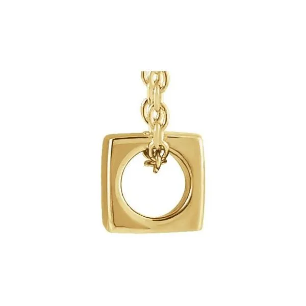 Cube Necklace or Slide Pendant Image 2 James & Williams Jewelers Berwyn, IL