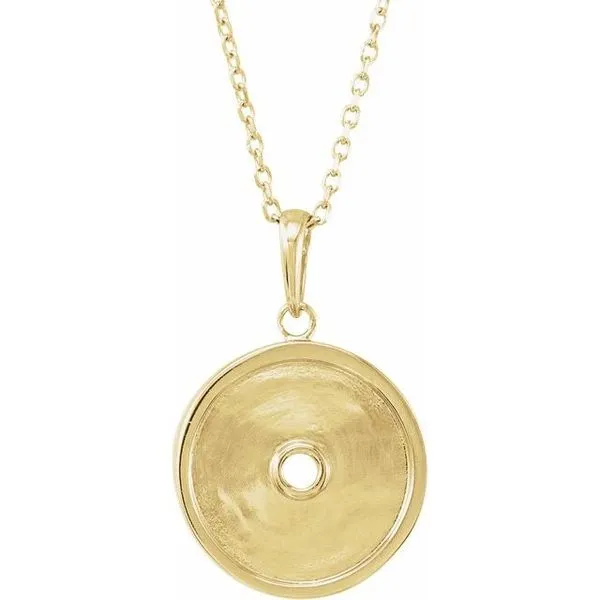 Accented Disc Necklace Image 3 Hopman Jewelers Elkhart, IN