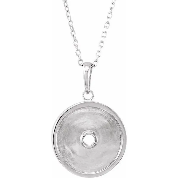 Accented Disc Necklace Image 3 Cherry Street Jewelers Tulsa, OK