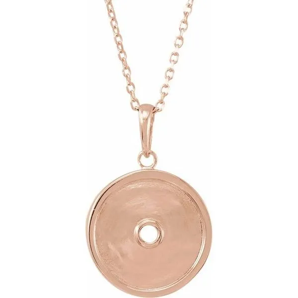 Accented Disc Necklace Image 3 Michael's Jewelry North Wilkesboro, NC
