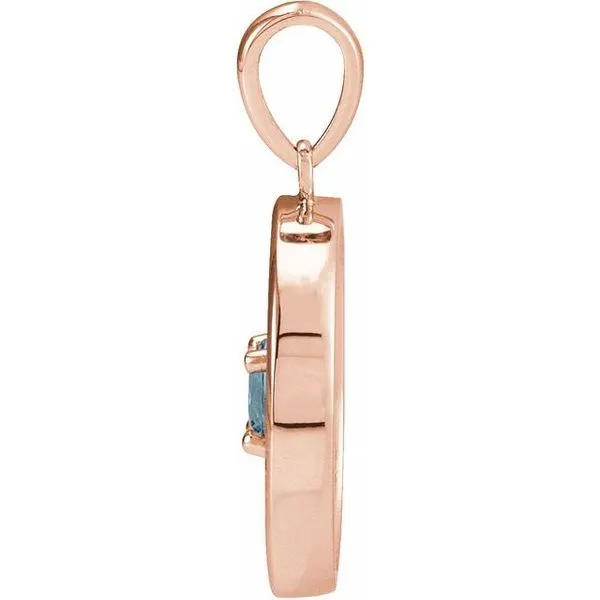 Accented Disc Pendant Image 2 J. Meredith Jewelers Delafield, WI