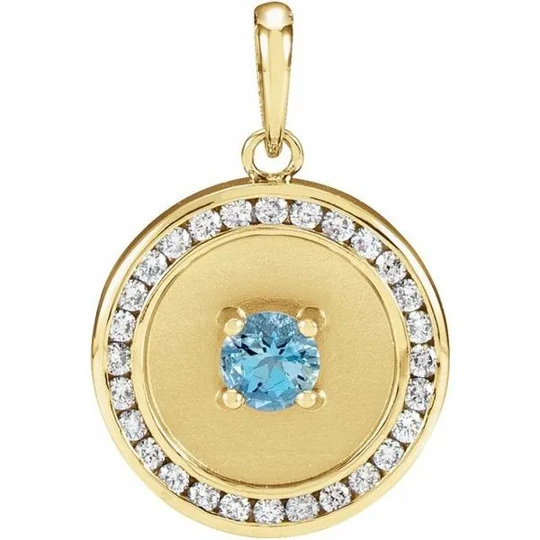 Accented Disc Pendant M. J. Thomas Jewelers, Ltd. Stratford, CT
