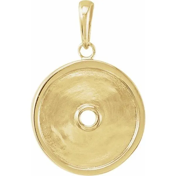 Accented Disc Pendant Image 3 M. J. Thomas Jewelers, Ltd. Stratford, CT