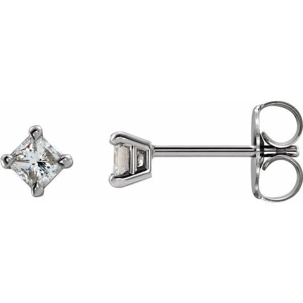 Square 4-Prong Stud Earrings Michael's Jewelry North Wilkesboro, NC