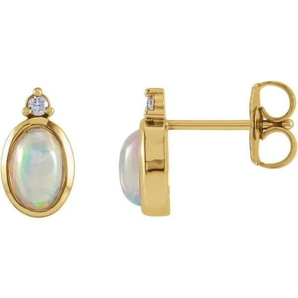 Cabochon Bezel-Set Earrings Moseley Diamond Showcase Inc Lexington, SC