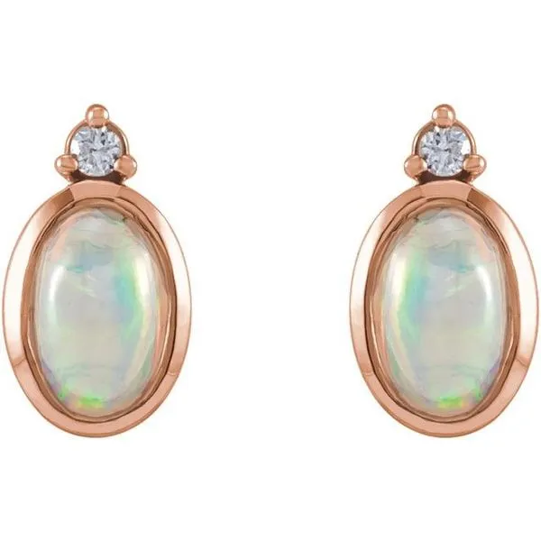 Cabochon Bezel-Set Earrings Image 2 Moseley Diamond Showcase Inc Lexington, SC