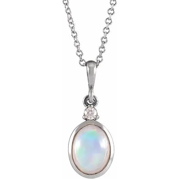 Cabochon Bezel-Set Necklace Diny's Jewelers Middleton, WI