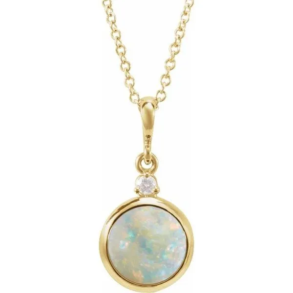 Cabochon Bezel-Set Necklace Colonial Jewelers of Easton Easton, MD