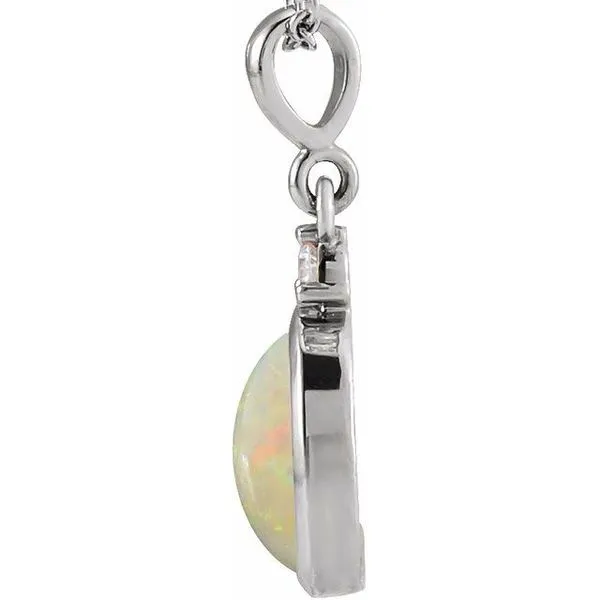 Cabochon Bezel-Set Pendant Image 2 Gysbers Jewelry Waupun, WI