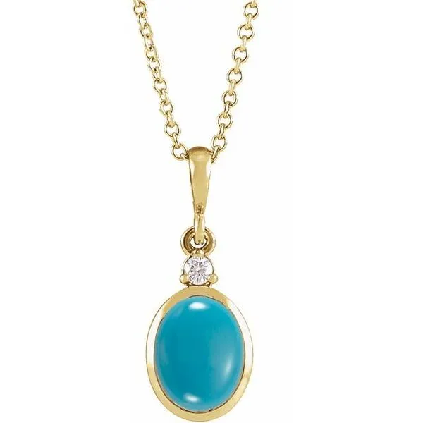 Cabochon Bezel-Set Necklace Diny's Jewelers Middleton, WI