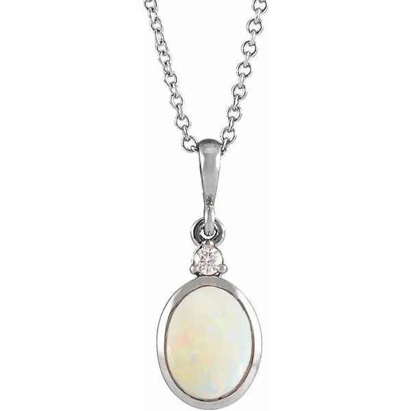 Cabochon Bezel-Set Necklace Diny's Jewelers Middleton, WI