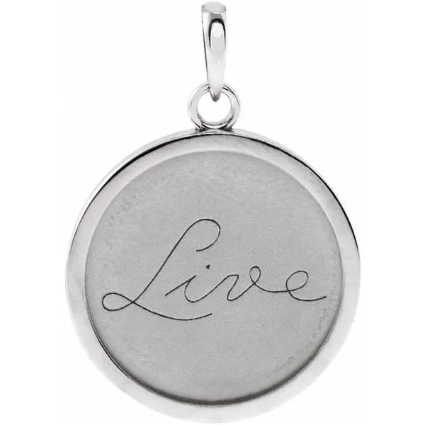 Live, Love, or Hope Disc Pendant Hopman Jewelers Elkhart, IN