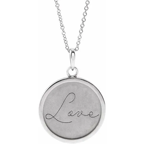 Live, Love, or Hope Disc Necklace James & Williams Jewelers Berwyn, IL