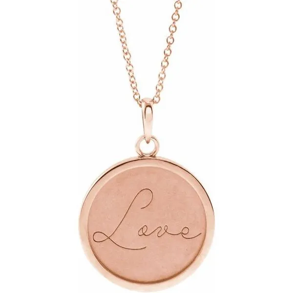 Live, Love, or Hope Disc Necklace Hopman Jewelers Elkhart, IN