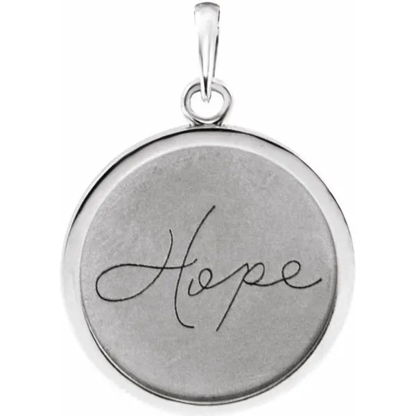 Live, Love, or Hope Disc Pendant Hopman Jewelers Elkhart, IN