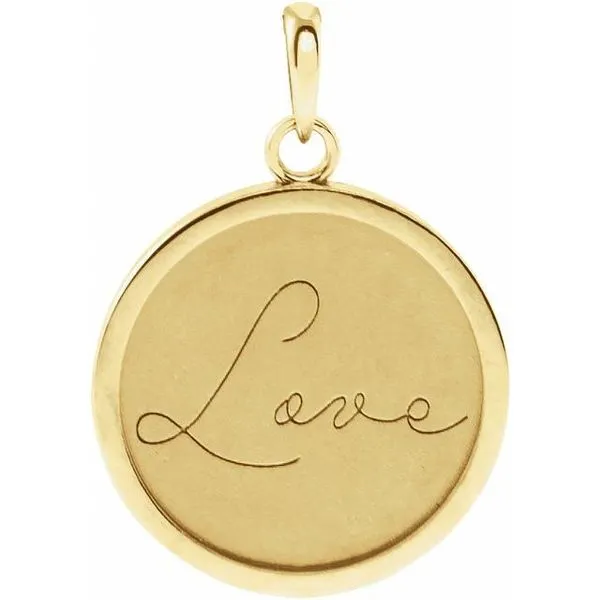 Live, Love, or Hope Disc Pendant Leslie E. Sandler Fine Jewelry and Gemstones rockville , MD