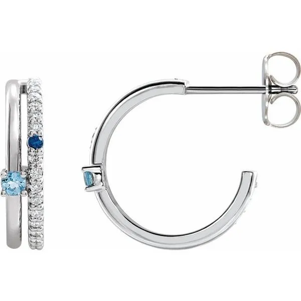Accented Hoop Earrings Hart's Jewelers Grants Pass, OR