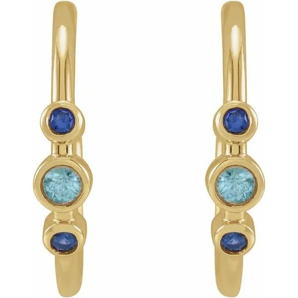 Bezel-Set Hoop Earrings Image 2 Hart's Jewelers Grants Pass, OR