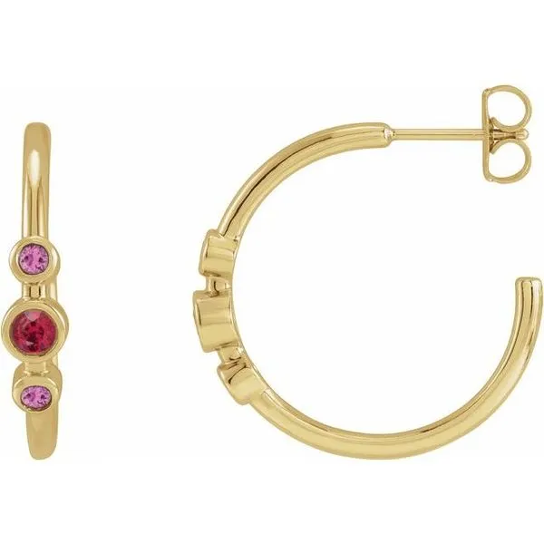Bezel-Set Hoop Earrings Hart's Jewelers Grants Pass, OR