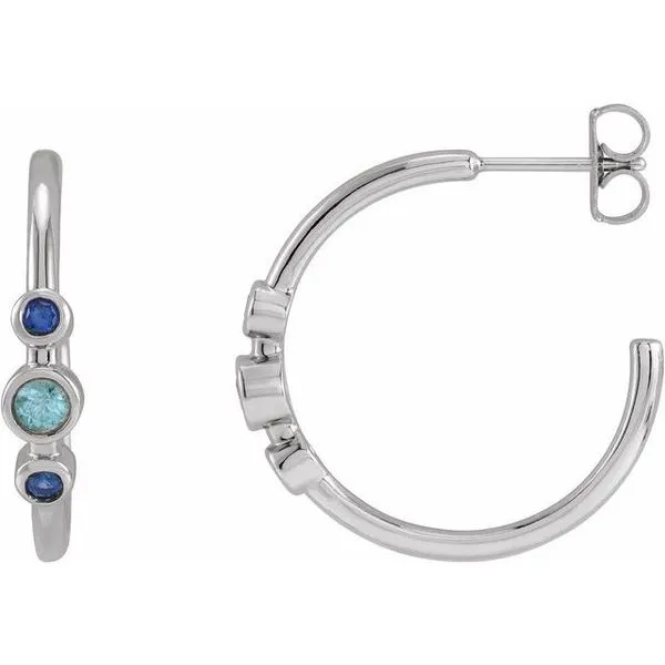 Bezel-Set Hoop Earrings Hart's Jewelers Grants Pass, OR