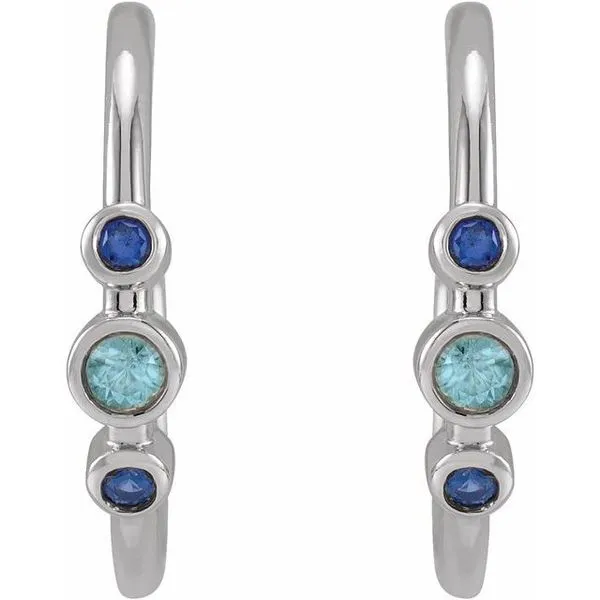 Bezel-Set Hoop Earrings Image 2 Hart's Jewelers Grants Pass, OR