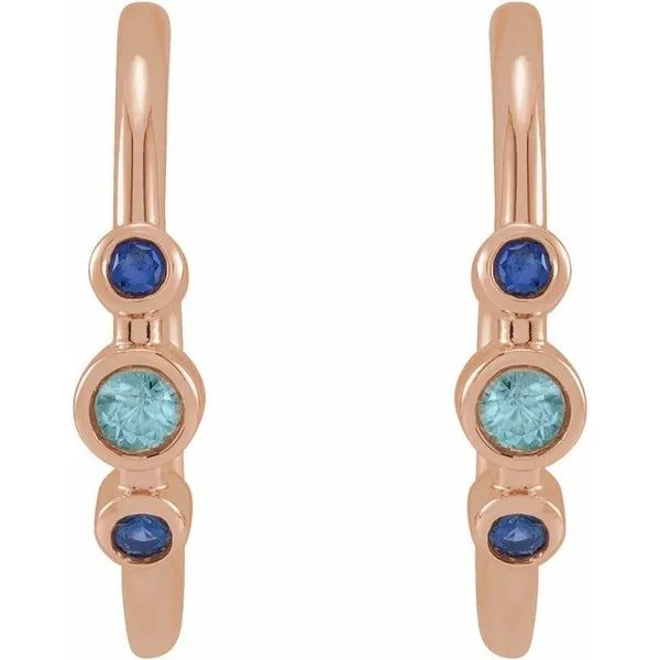 Bezel-Set Hoop Earrings Image 2 Diny's Jewelers Middleton, WI