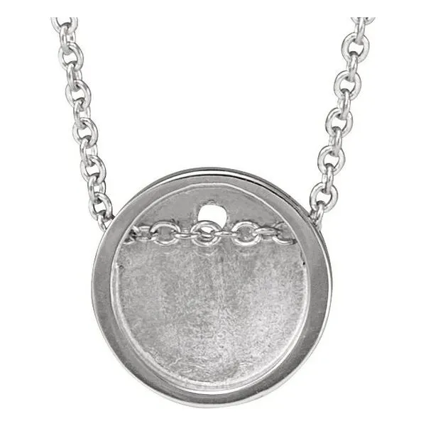 Engravable Disc Necklace or Slide Pendant Image 3 Hopman Jewelers Elkhart, IN