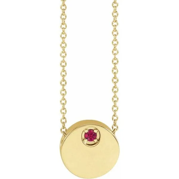 Engravable Disc Necklace or Slide Pendant Leslie E. Sandler Fine Jewelry and Gemstones rockville , MD