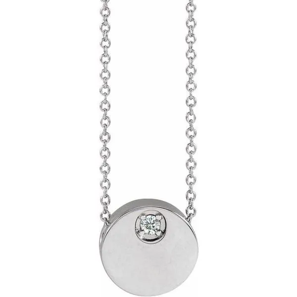 Engravable Disc Necklace or Slide Pendant J. Meredith Jewelers Delafield, WI