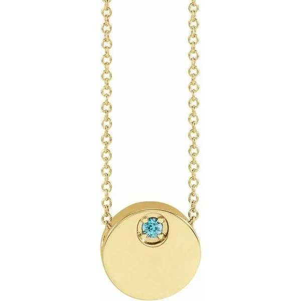 Engravable Disc Necklace or Slide Pendant Image 2 Leslie E. Sandler Fine Jewelry and Gemstones rockville , MD