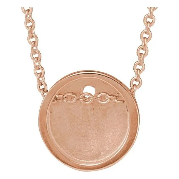 Engravable Disc Necklace or Slide Pendant Image 3 Leslie E. Sandler Fine Jewelry and Gemstones rockville , MD