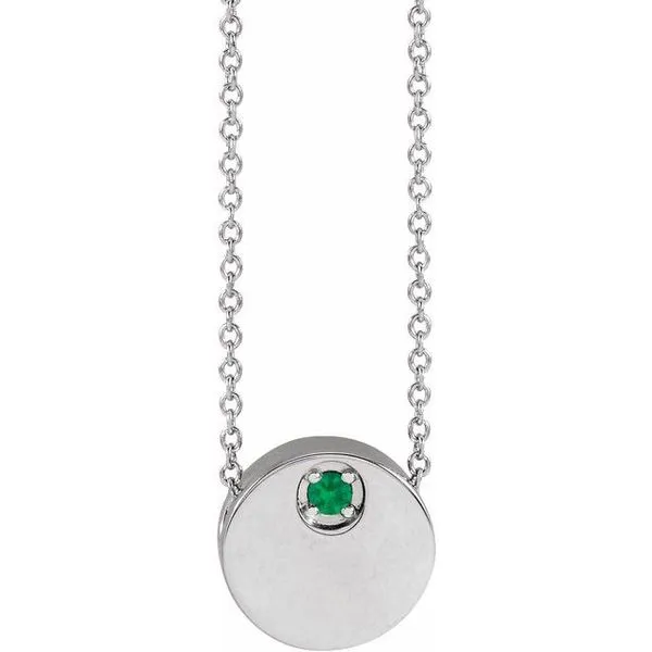 Engravable Disc Necklace or Slide Pendant Leslie E. Sandler Fine Jewelry and Gemstones rockville , MD