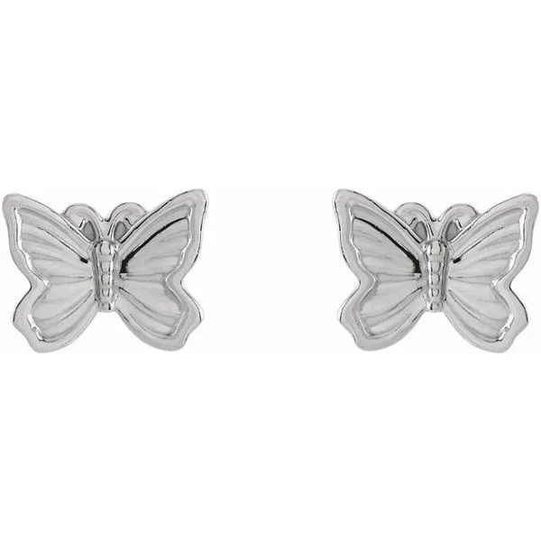 Petite Butterfly Earrings Image 2 James & Williams Jewelers Berwyn, IL