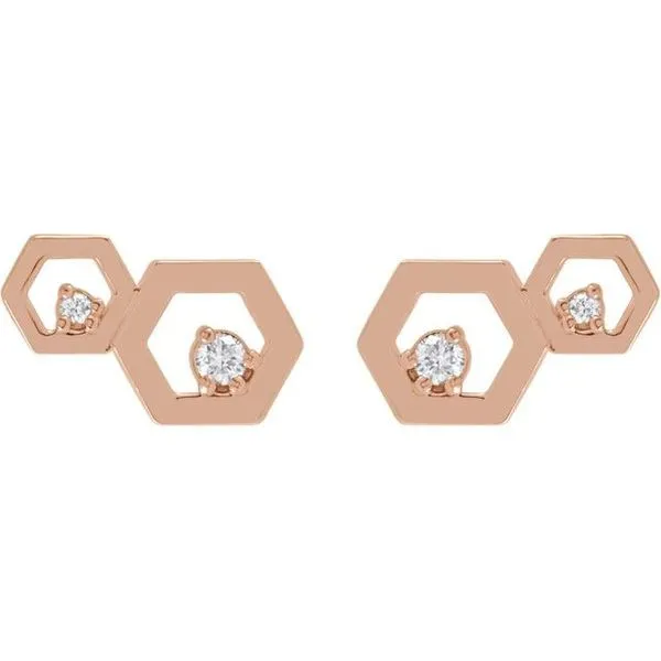 Honeycomb Earrings Image 2 Long Jewelers Chesapeake, VA