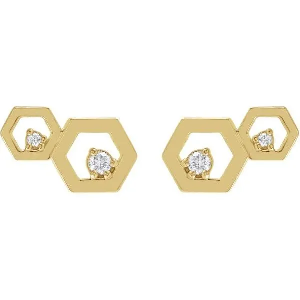 Honeycomb Earrings Image 2 McCoy Jewelers Bartlesville, OK
