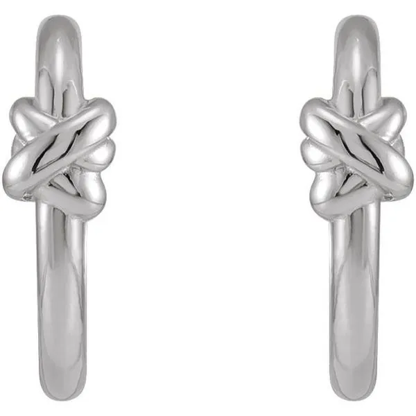 Knot Hoop Earrings Image 2 Rasmussen Jewelers Spanish Fork, UT