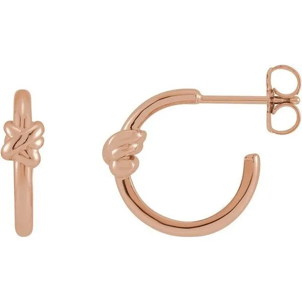 Knot Hoop Earrings Long Jewelers Chesapeake, VA