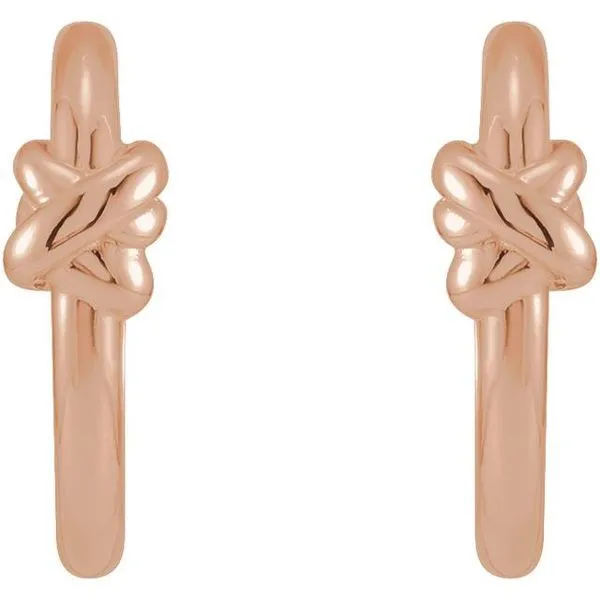 Knot Hoop Earrings Image 2 James & Williams Jewelers Berwyn, IL