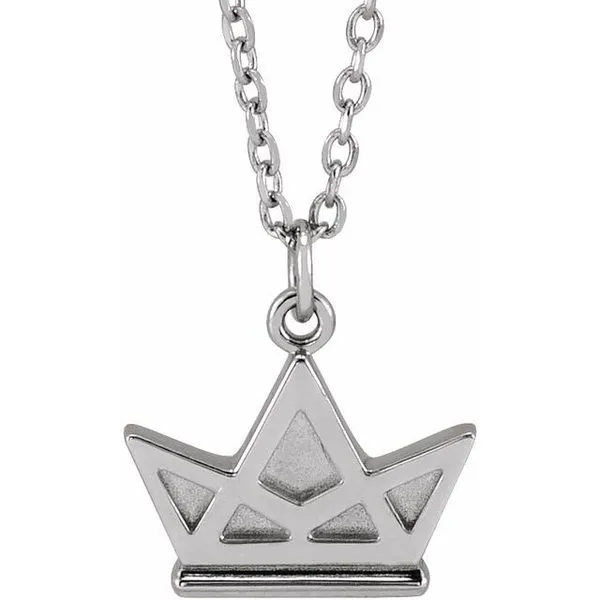 Tiny Crown Necklace J. Meredith Jewelers Delafield, WI