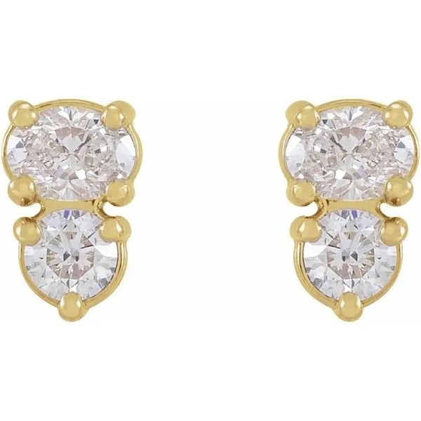 Two-Stone Earrings Image 2 Hart's Jewelers Grants Pass, OR