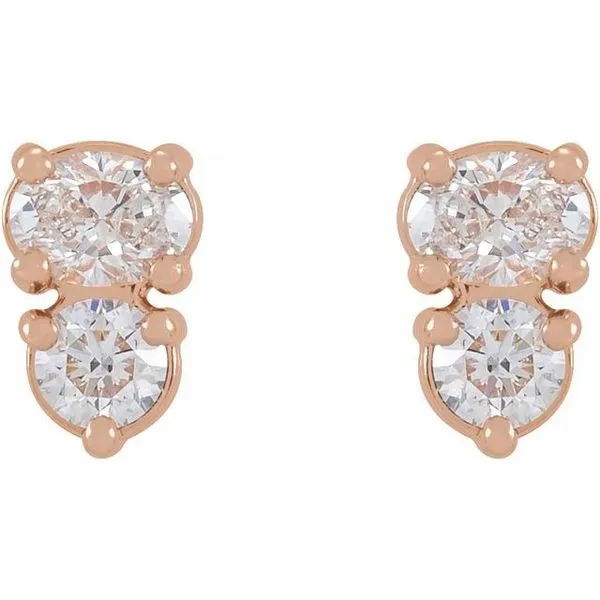 Two-Stone Earrings Image 2 Hart's Jewelers Grants Pass, OR