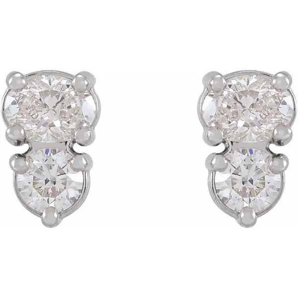 Two-Stone Earrings Image 2 Hart's Jewelers Grants Pass, OR