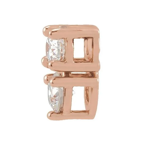 Two-Stone Necklace or Slide Pendant Image 2 James & Williams Jewelers Berwyn, IL