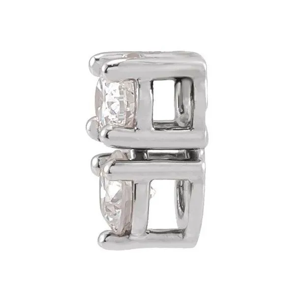 Two-Stone Necklace or Slide Pendant Image 2 Hopman Jewelers Elkhart, IN