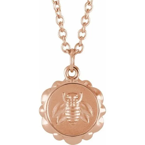 Bee Medallion Necklace J. Meredith Jewelers Delafield, WI