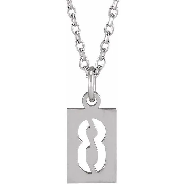 Pierced Numeral Necklace James & Williams Jewelers Berwyn, IL