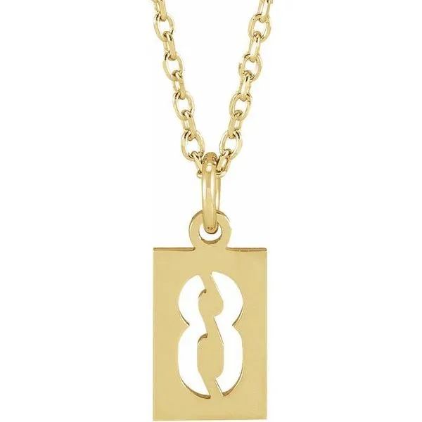 Pierced Numeral Necklace James & Williams Jewelers Berwyn, IL