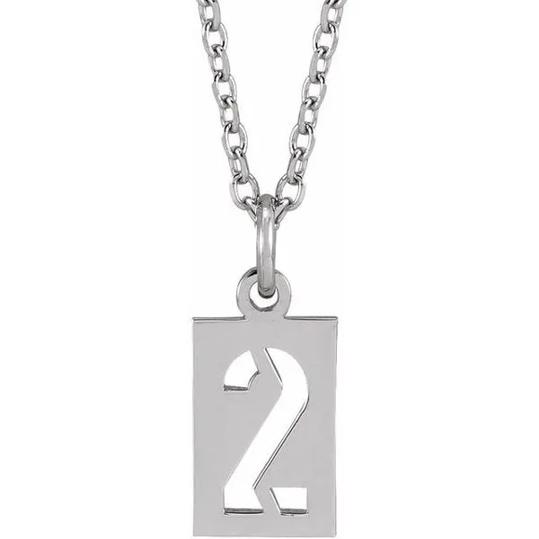 Pierced Numeral Necklace Hopman Jewelers Elkhart, IN