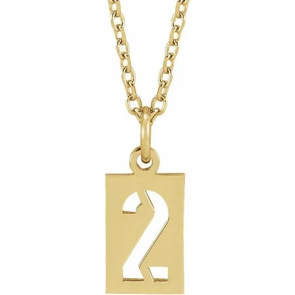 Pierced Numeral Necklace James & Williams Jewelers Berwyn, IL