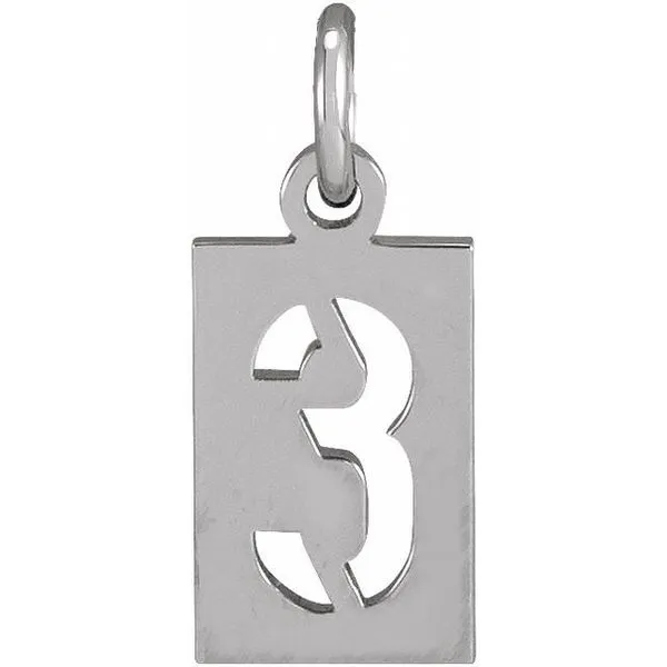 Pierced Numeral Pendant Long Jewelers Chesapeake, VA
